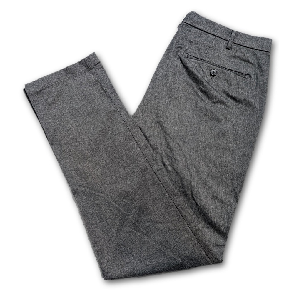 Uniqlo Mens Pants Gray 36x34 Blended Fabric Stretch Pockets Regular Cotton Flat